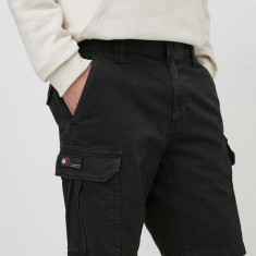 Tommy Jeans pantaloni scurți bărbați, culoarea negru, DM0DM18809