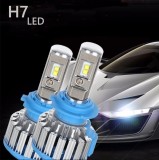 Set 2 Becuri LED Auto H7 Canbus 6000K, Faza Scurta/Lunga, Proiectoare, 70W, 4000LM, Alb Cristal, Durata 50000h, Plug&amp;Play