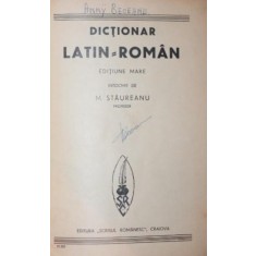 DICTIONAR LATIN-ROMAN