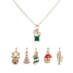 Colier Bijuterii de Crăciun, Multicolor, Set 6 Farmece