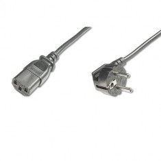 Cablu de alimentare, Assmann, CEE 7/7 (Typ-F) unghi de 90° - C13 2,5 m Negru AK-440100-025-S