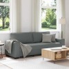 Canapea 3 locuri Gossi, tesatura gri inchis, 180 cm, living, relaxare