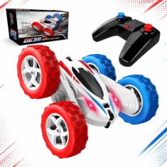 Masina cu Telecomanda RC DE 35, 2 Baterii-40 Min, Rotatie 360&deg;, 2 Motoare, Rezistent la socuri, Red/Blue