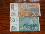 Serbia Lot nr. 2 - 20 Dinari 2013 si 200 Dinari 2013