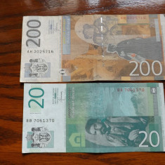 Serbia Lot nr. 2 - 20 Dinari 2013 si 200 Dinari 2013