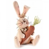 Cumpara ieftin Figurina Iepuras din textil crem 19x15x30 cm