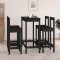 Gossi set mobilier de bar, 5 piese, negru, lemn masiv de pin