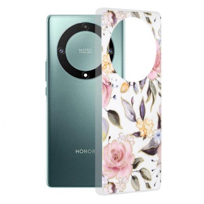 Husa pentru Honor Magic5 Lite, Techsuit, Marble, Alba foto