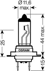 Bec 12V H7 55 W Original Osram 64927 64210 foto