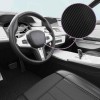 Folie Auto 4D Negru vidaXL, 2 Bucati: 100x150cm + 50x150cm, Autoadeziva, Fibra Carbon, PVC, Tuning Exterior