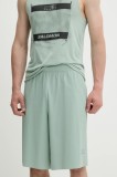 MM6 Maison Margiela pantaloni scurți culoarea verde, SH0MU0017.M35417