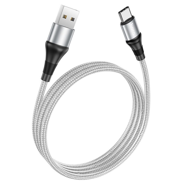 Cablu USB Hoco X50, USB-A la Type-C, 3A, 1m, Gri