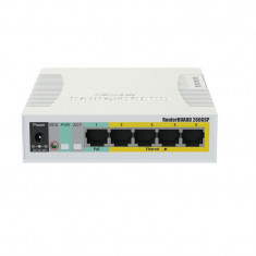 Mikrotik SOHO switch routerboard, RB260GSP, Flash Storage: 128 KB, PoEin: Passive, PoE out: Passive, 5* 10/100/1000 Ethernet ports, SFP DDMI,1* SFP po