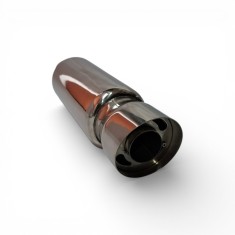 Toba sport inox rotunda si tesita cu silncer reglabil