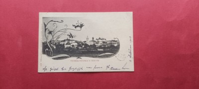 Dolj Craiova Vederea partiala 1903 Art Nouveau floral foto
