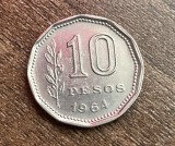 C50 - Moneda foarte veche - Argentina - 10 pesos - 1964