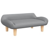 Cumpara ieftin Pat de caini, gri deschis, 70x40x24 cm, material textil