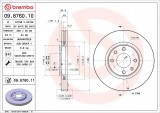 Disc frana fata BREMBO 09.8760.11