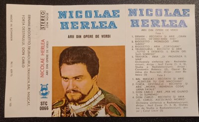 Casetă audio Nicolae Herlea &amp;lrm;&amp;ndash; Arii Din Opere De Verdi, originală foto