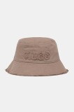 HUGO palarie din bumbac culoarea bej, bumbac, 50540948
