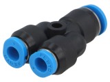 Teu Reducție Mufabil Polimer 6mm la 4mm 0,95-6bar