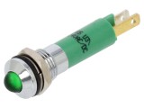 Lampă de control LED convexă verde 24VDC, 24VAC, IP67 - CML INNOVATIVE TECHNOLOGIES