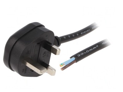 Cablu Alimentare 1,8m 3x1mm2 Negru 13A foto