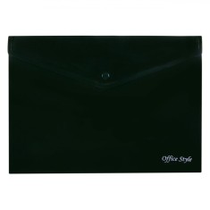 Mapă Documente Office Style, Capsă, Plastic, Negru, 33x24 cm