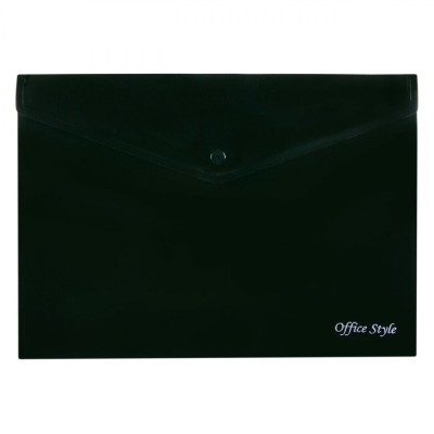 Mapă Documente Office Style, Capsă, Plastic, Negru, 33x24 cm foto