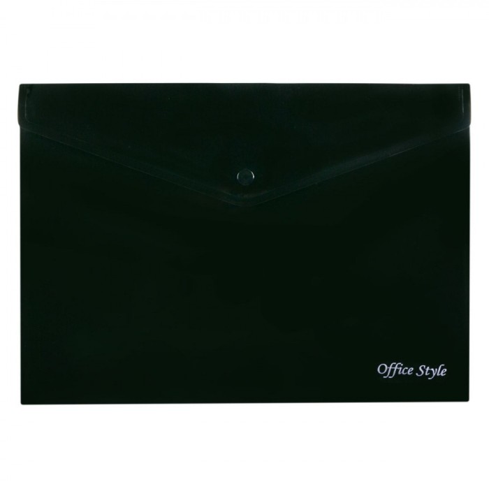 Mapă Documente Office Style, Capsă, Plastic, Negru, 33x24 cm
