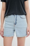 Answear Lab pantaloni scurti jeans neted, high waist