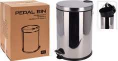 Cos de Gunoi cu Pedala, 30L, Otel Inoxidabil