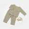 Set bluza cu nasturi si pantaloni , Winter muselin, 100% bumbac - Verde, BabyCosy (Marime: 3-6 Luni)