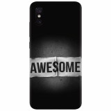 Husa silicon pentru Xiaomi Mi 8 Pro, Awesome Label Dark