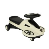 Masinuta Fara Pedale Cu Lumini si sunete, Swing Car, bej - negru, 74 cm