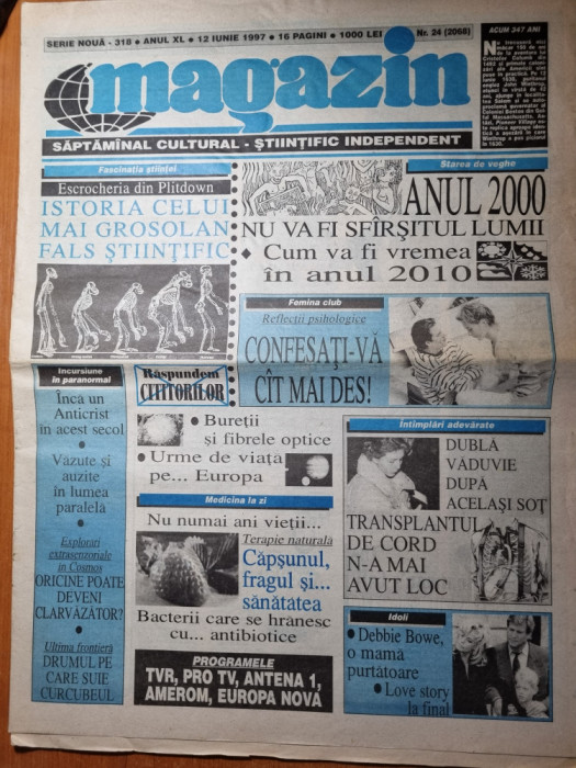 magazin 12 iunie 1997-art debbie bowe,maradona,printul albert de monaco