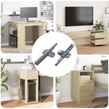 vidaXL Amortizor cu &icirc;nchidere soft 2 pcs Gri 125 x 47 x 15 mm PP 864607