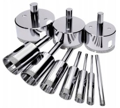 Set 10 carote diamantate, pentru gaurire umeda sau uscata foto