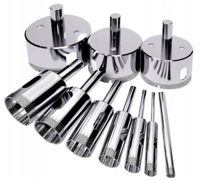 Set 10 carote diamantate, pentru gaurire umeda sau uscata