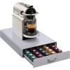Suport capsule cafea Nespresso Navaris, 50 capsule, gri, sertar depozitare, organizator cafea