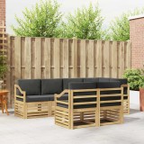 vidaXL Set de canapele de exterior 7 pcs Alb și antracit 3392012