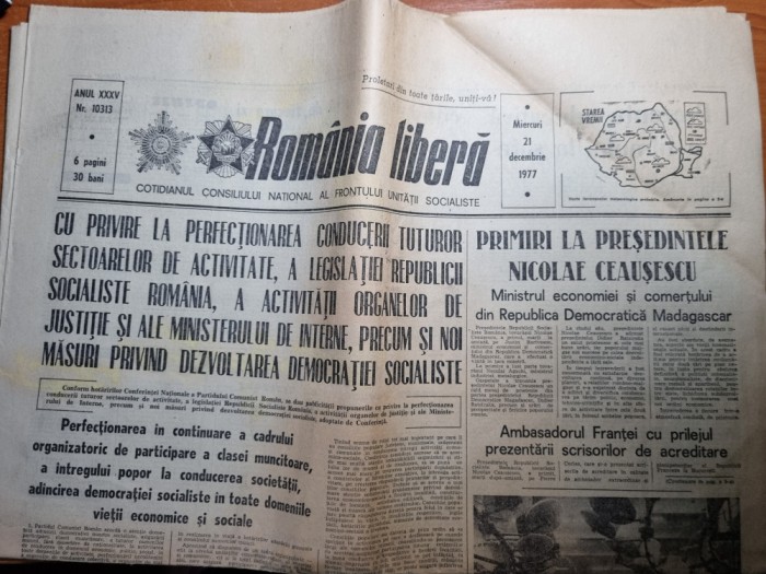 romania libera 21 decembrie 1977-jud. satu mare si bihor sarcini indeplinite