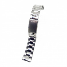 Bratara de ceas cu capete curbate Argintie FOSSIL pentru ceasul ME3205 - 22mm foto