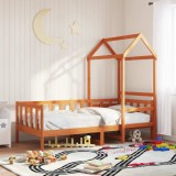 vidaXL Set de Pat pentru Zi 2 pcs Maroniu cerat Lemn de pin masiv 3422768