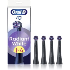 Oral-B iO Radiant White capete de schimb pentru periuta de dinti cu fibre de albire Black 4 buc