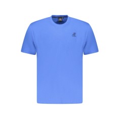U.S. Grand POLO Tricou barbati simplu din bumbac cu logo brodat, albastru ocean, S