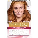 L&#039;Oreal Paris Excellence 7.43 Copper Blonde Vopsea de păr 7.43 Golden Copper Blonde