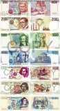 Lot Bancnote Italia 1984, Reproducere 1:1, Colectie - Replica Bancnote Italiene, Dimensiune Originala