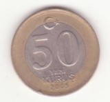 Turcia 50 Yeni Kuruş 2005, primul an de batere.
