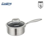 Caserola Heinner cu capac 16x8.5 cm 1.6L Titanium3 Inox antiaderenta ceramica inductie